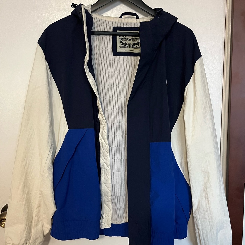 Levi’s Blue and White Windbreaker
